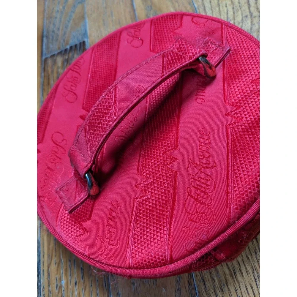 SAKS FIFTH AVENUE Cosmetics Bag‎ Makeup Travel Pouch Red Multi Pocket